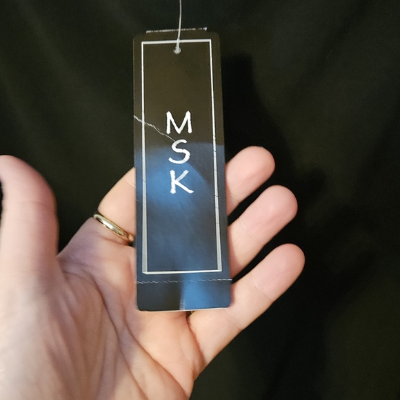 NWT MSK Womens Large Black Flared Sleeve Dress - Picture 3 of 7